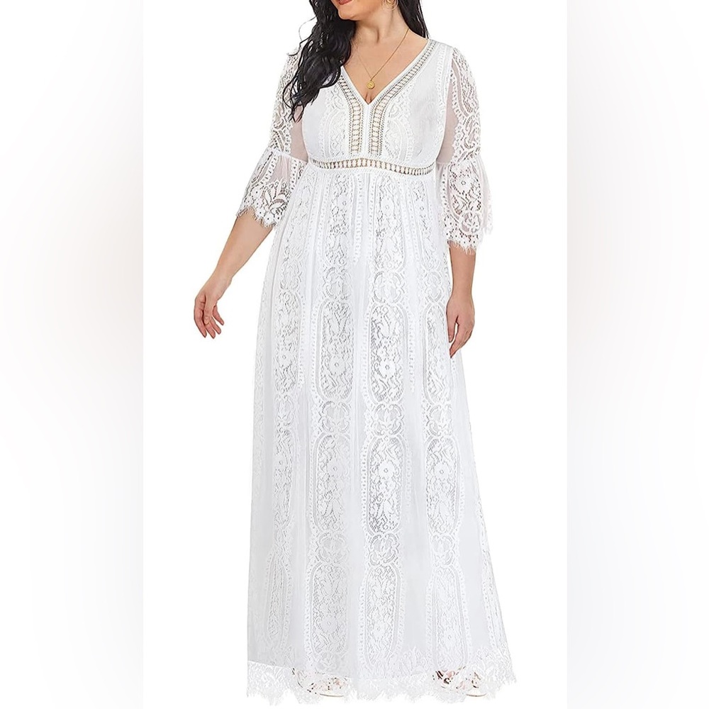 White Lace Maxi Dress